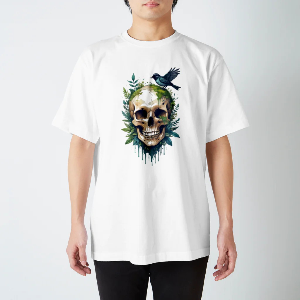 PiNK+18COMiCSのLeAF+SkULL_00002 スタンダードTシャツ