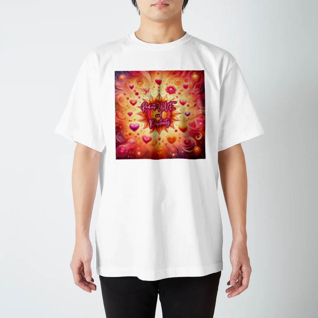 Positive feelingsのRadiate love and positivity スタンダードTシャツ