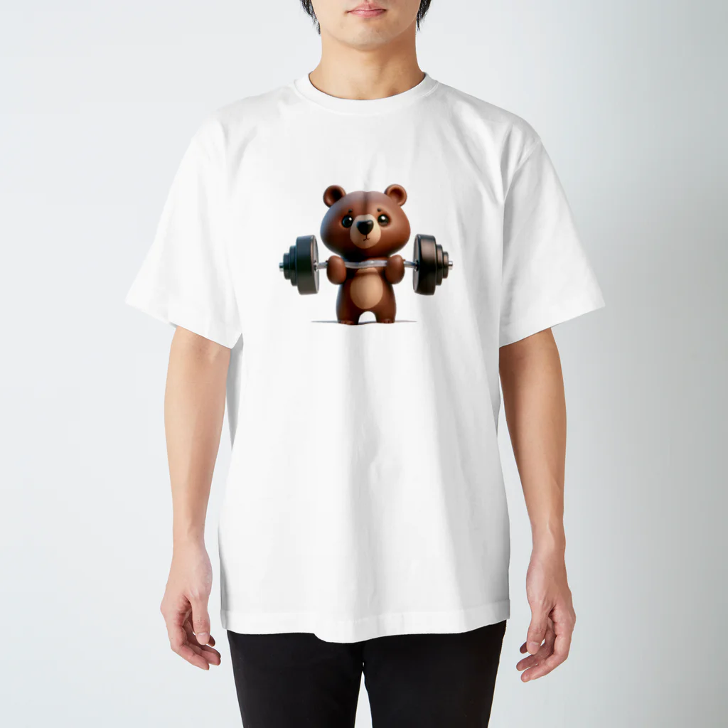 AKIRAの筋トレくまちゃん Regular Fit T-Shirt