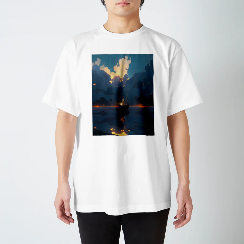 AQUAMETAVERSEの漁り火　なでしこ1478 Regular Fit T-Shirt