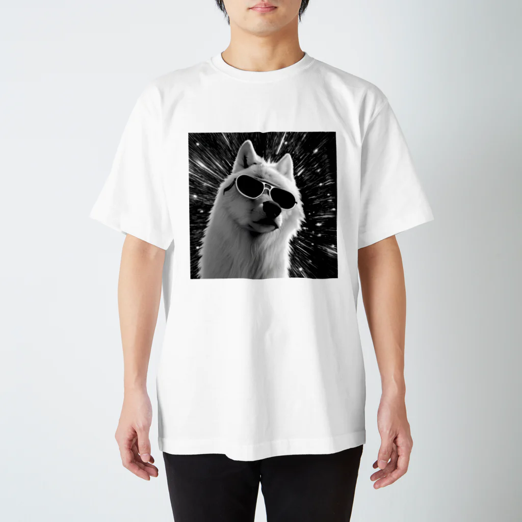 CoolShades CrittersのCool White Wolf Shades スタンダードTシャツ