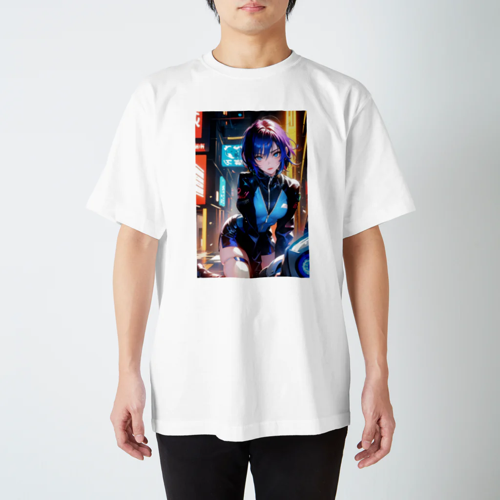 DRILLERのサイバーパンク　2次元美少女 スタンダードTシャツ