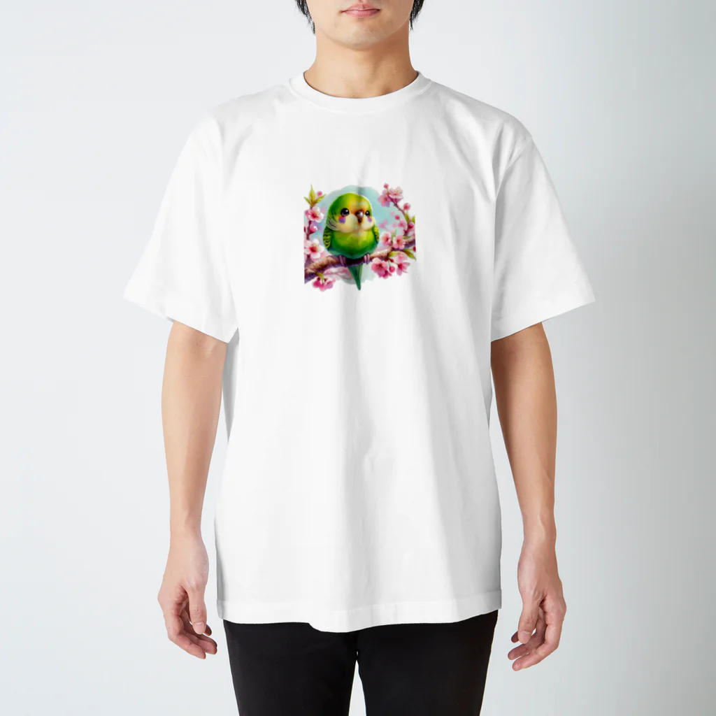 ぷっくりショップのオカメインコのひととき スタンダードTシャツ