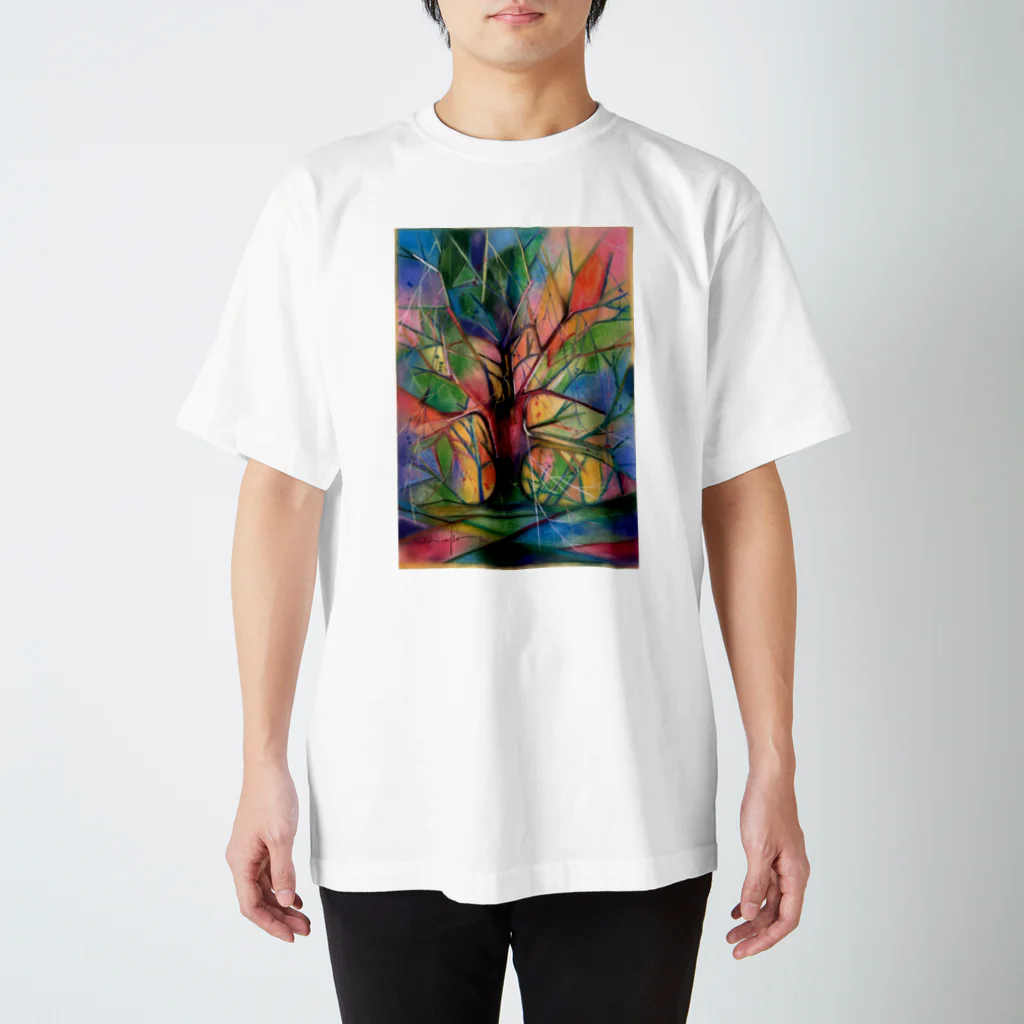 ateliershirabeのステンドグラスアート Regular Fit T-Shirt