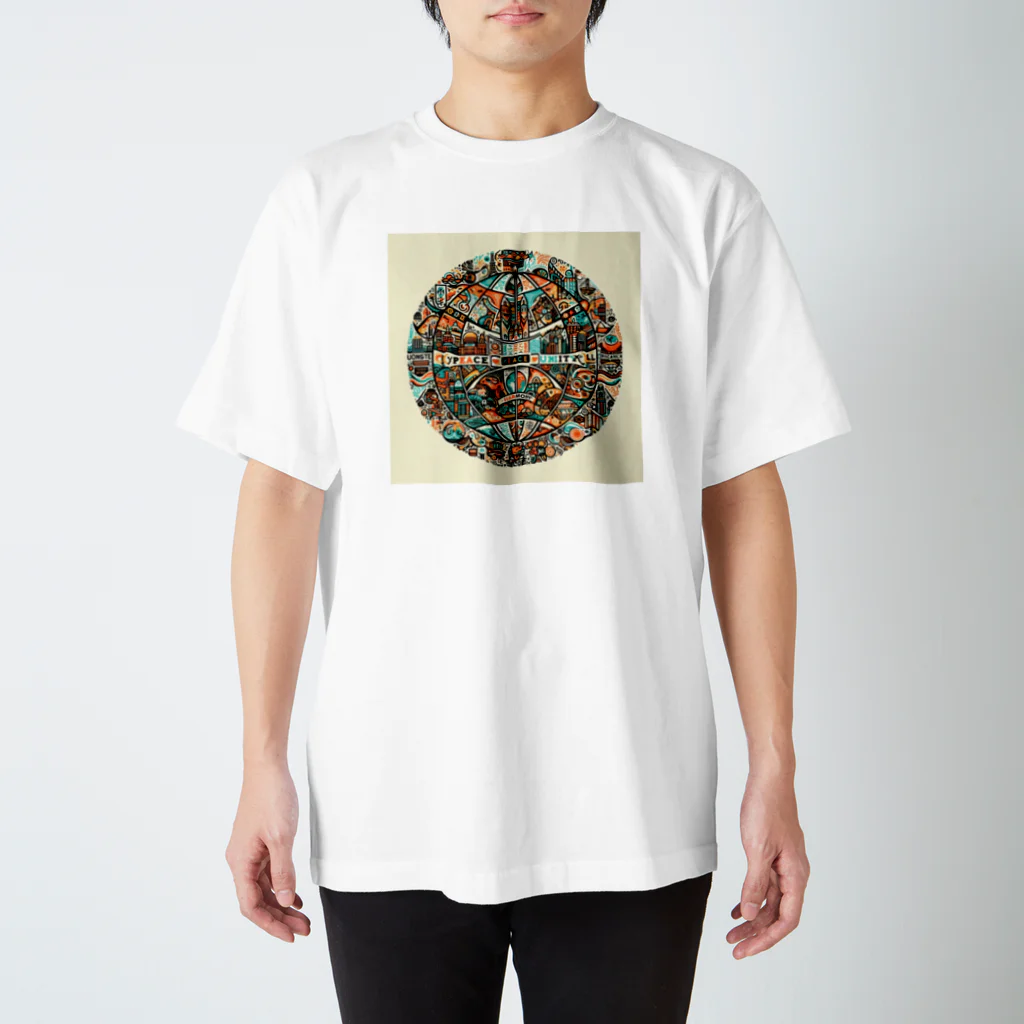 オムラーのPEACEな地球 スタンダードTシャツ