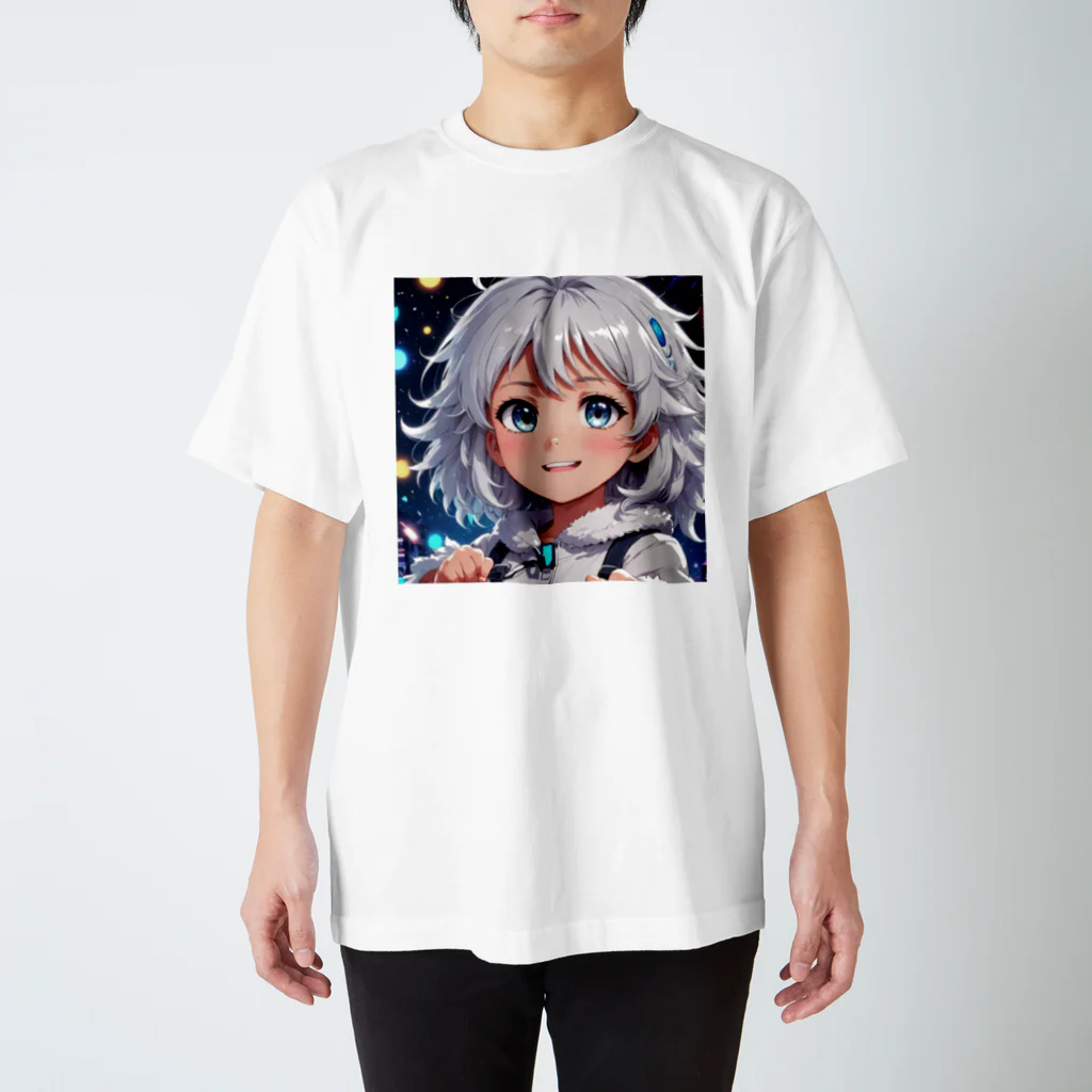 巫女スタぐらむのもふもふの美少女 スタンダードTシャツ