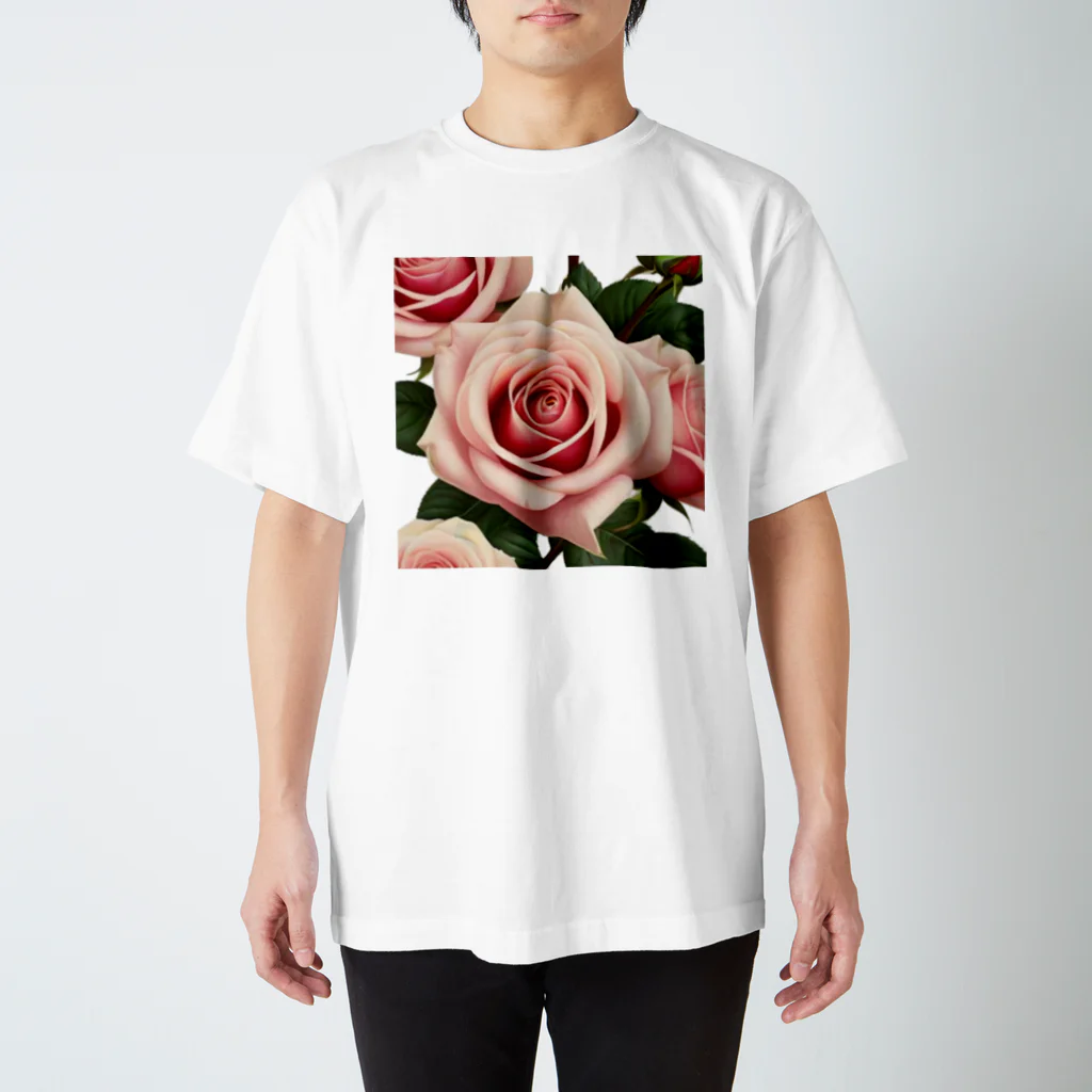 masahの薔薇プリント スタンダードTシャツ