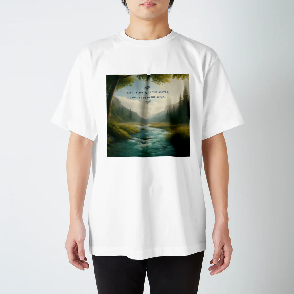 M Y (Yoshida Masaru)の「水に流れ、風に託す」 Regular Fit T-Shirt