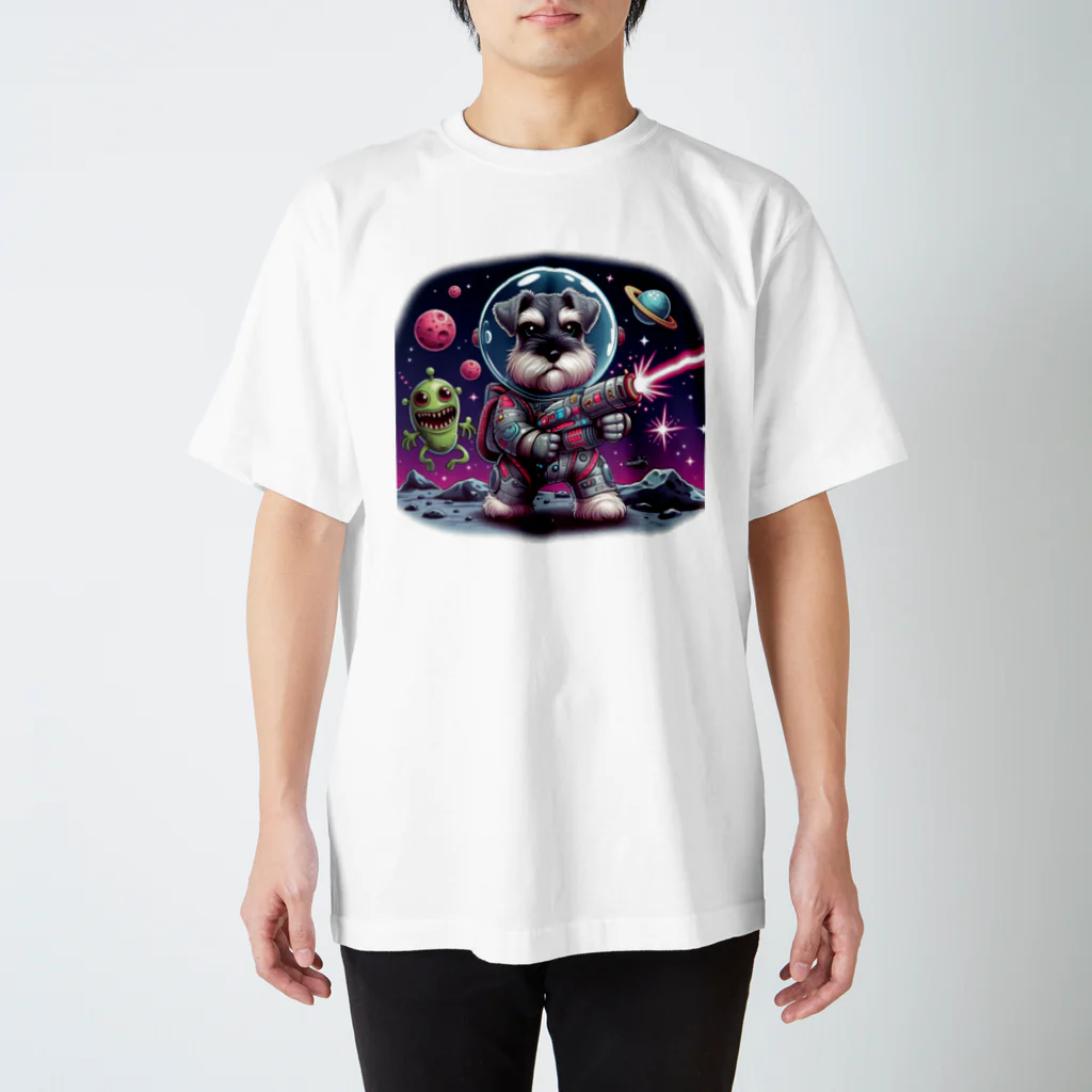 Fighting Schnauzerの宇宙パトロールシュナ スタンダードTシャツ