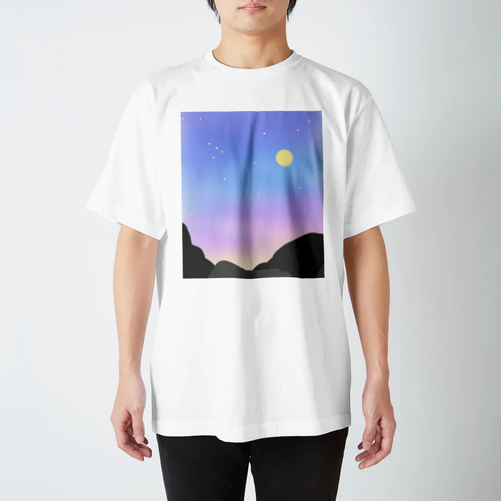 しぜんとあそんでるのの夜明けまえ散歩 スタンダードTシャツ