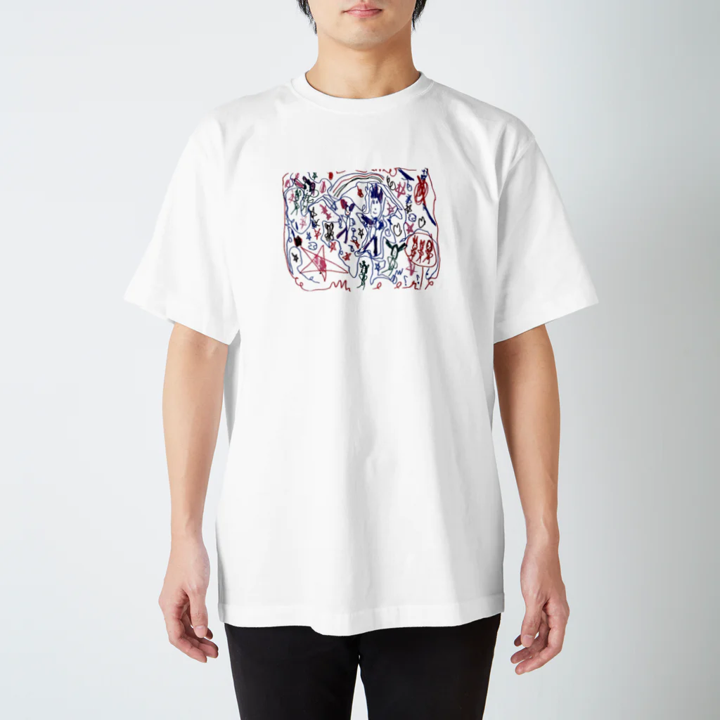 シロクロロ○●のNo.25 3色アート Regular Fit T-Shirt