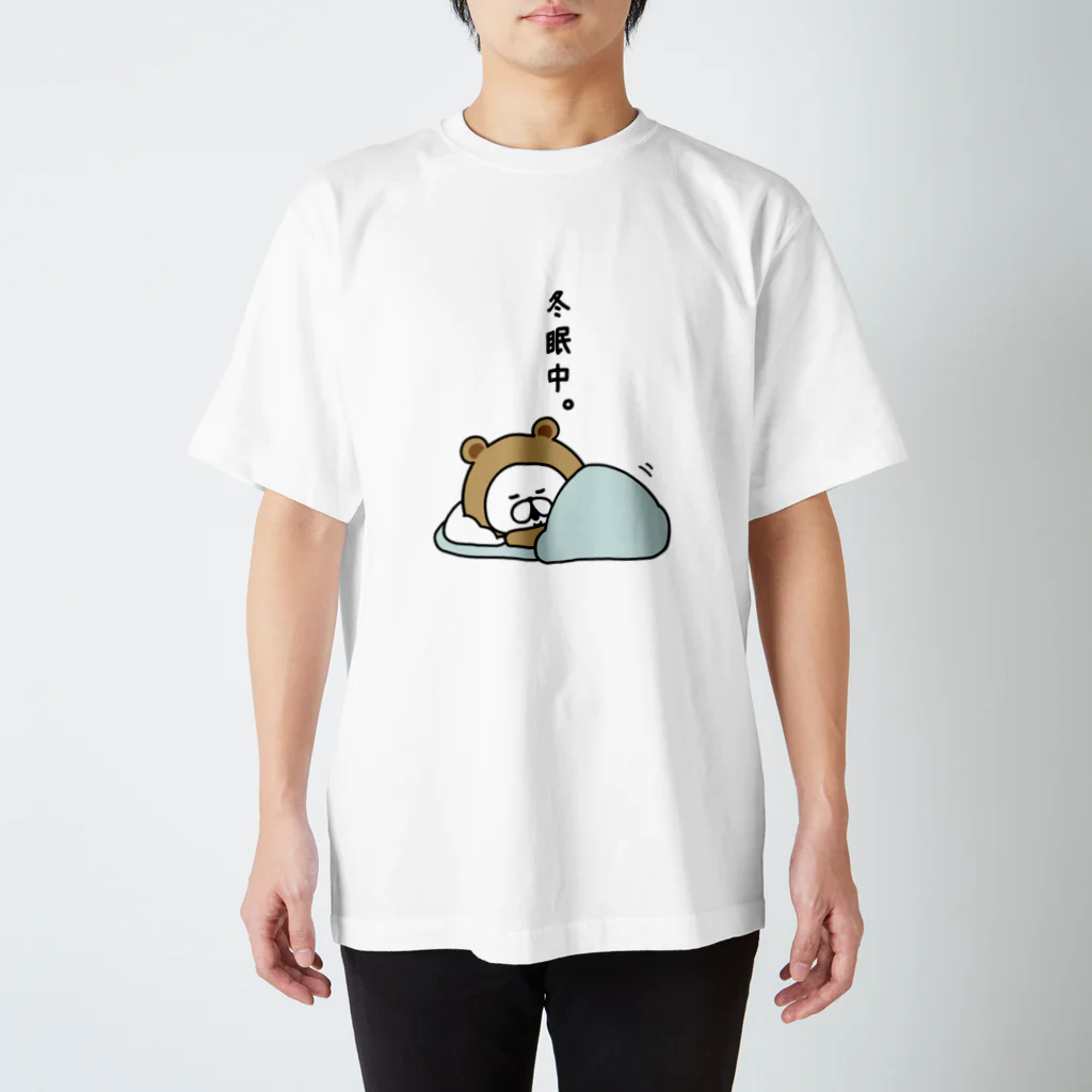 chococo_yuruusagiのゆるうさぎ　冬眠中 スタンダードTシャツ