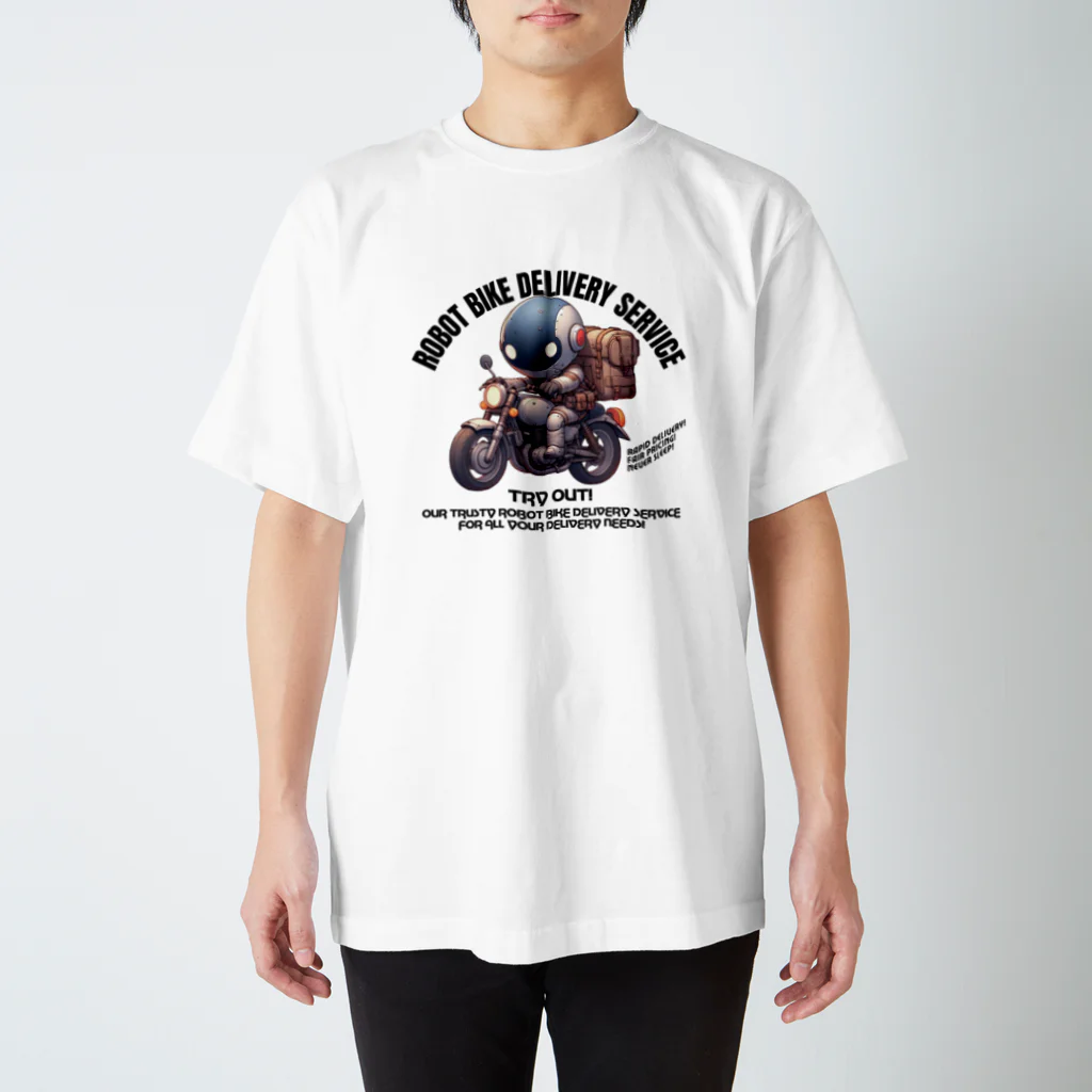 kazu_gのロボットバイク便(淡色用) Regular Fit T-Shirt