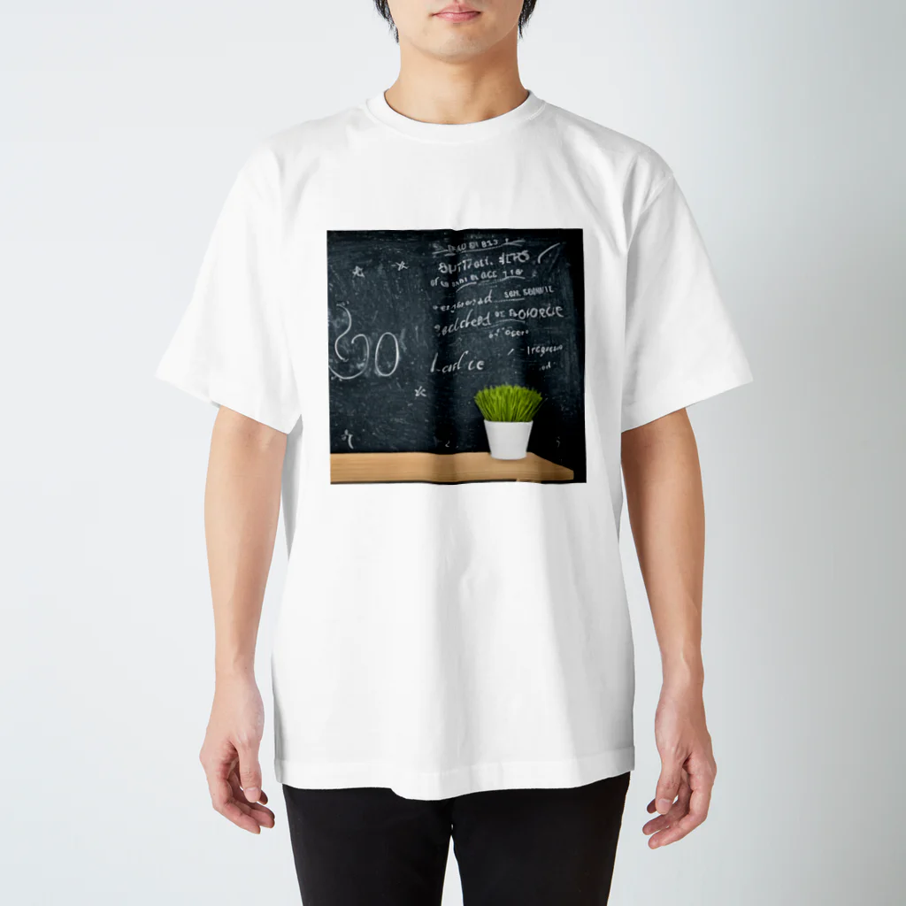 positive_poem05の名言は黒板に書き記した スタンダードTシャツ