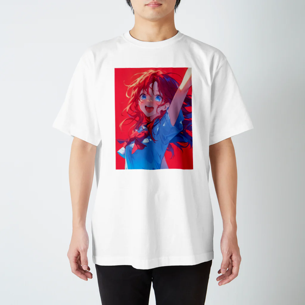 雪見ひよの赤髪の幼馴染系女子 Regular Fit T-Shirt