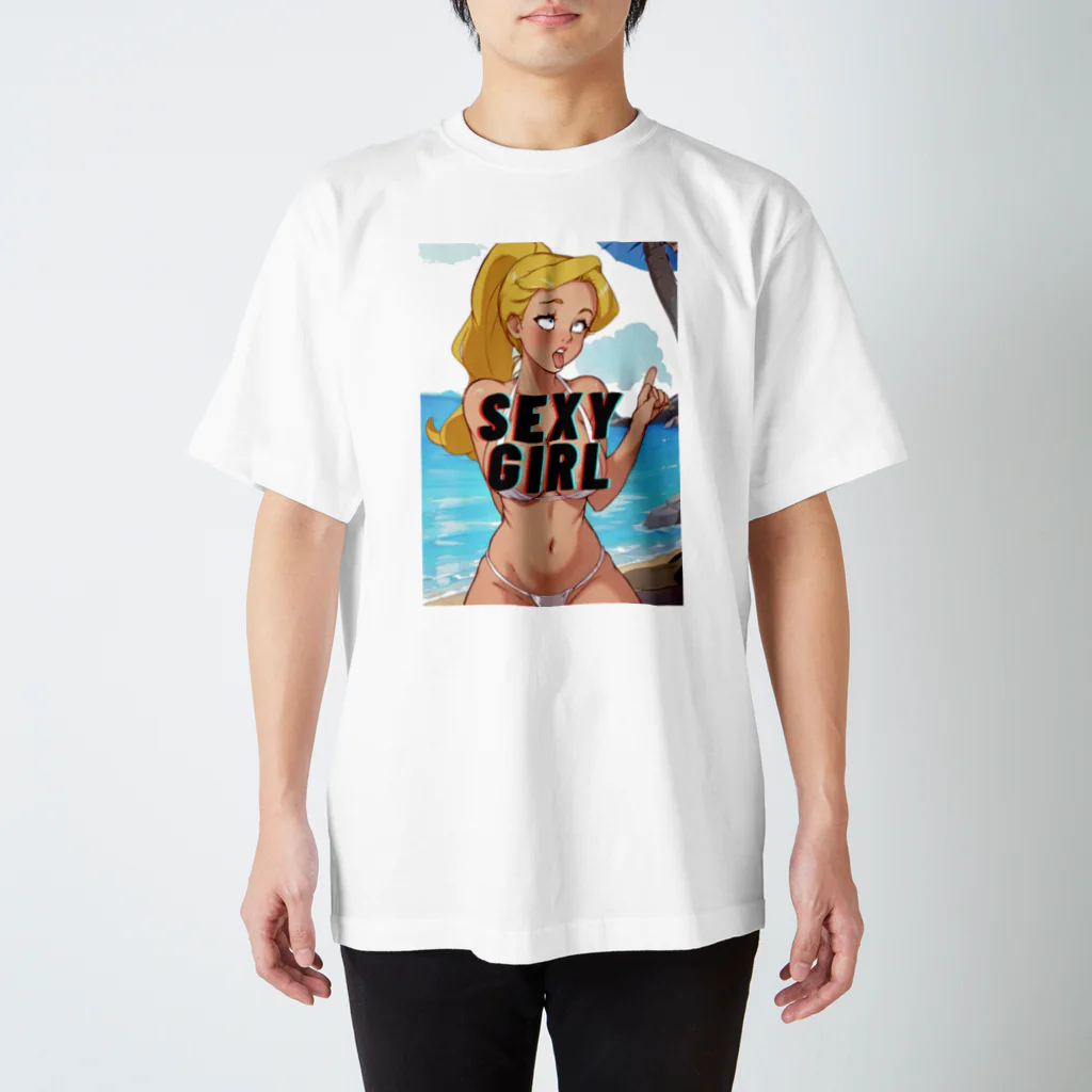 adultistのブロンドビキニセクシーアニメガール Regular Fit T-Shirt