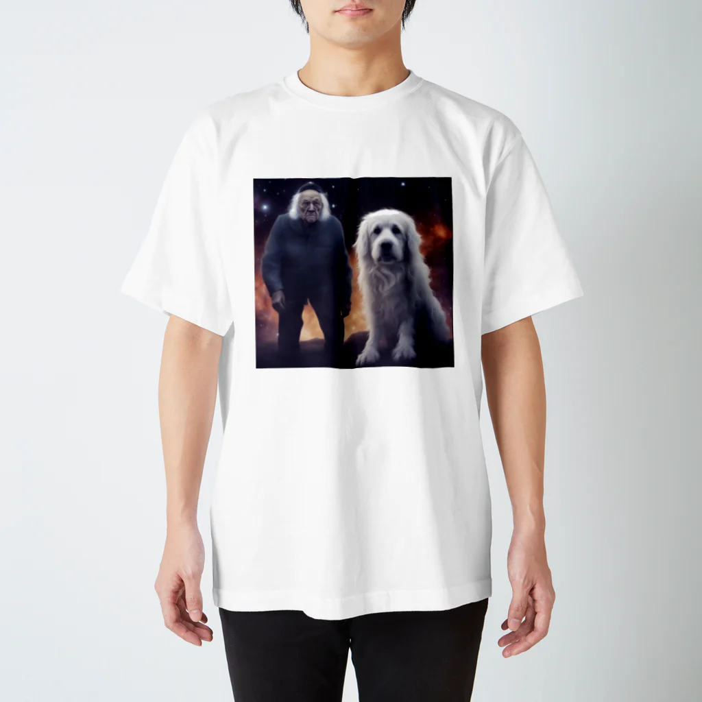 M.FAXの宇宙老人と犬 スタンダードTシャツ