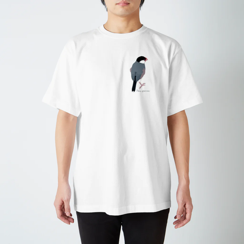 文鳥中心のたそがれ桜文鳥 Regular Fit T-Shirt