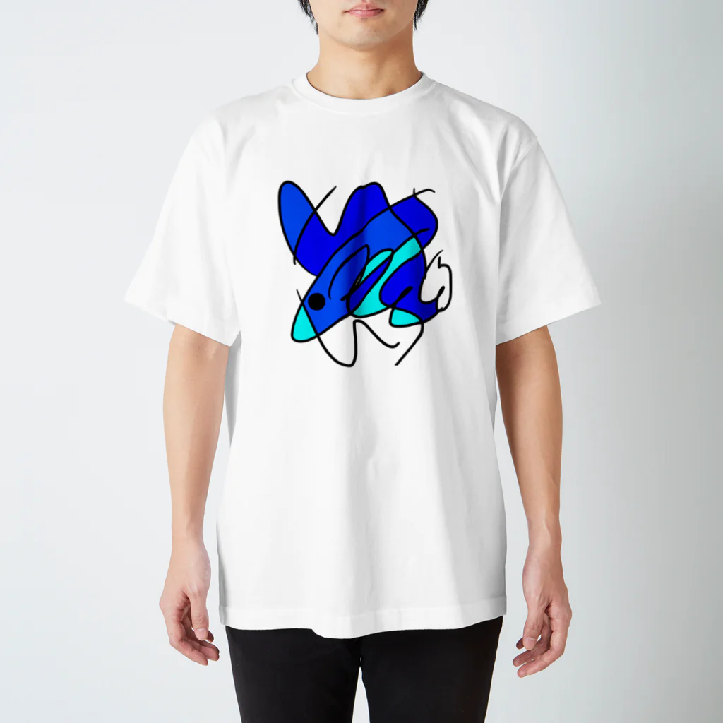 ノラうさきゅん☆の魚介類くん スタンダードTシャツ