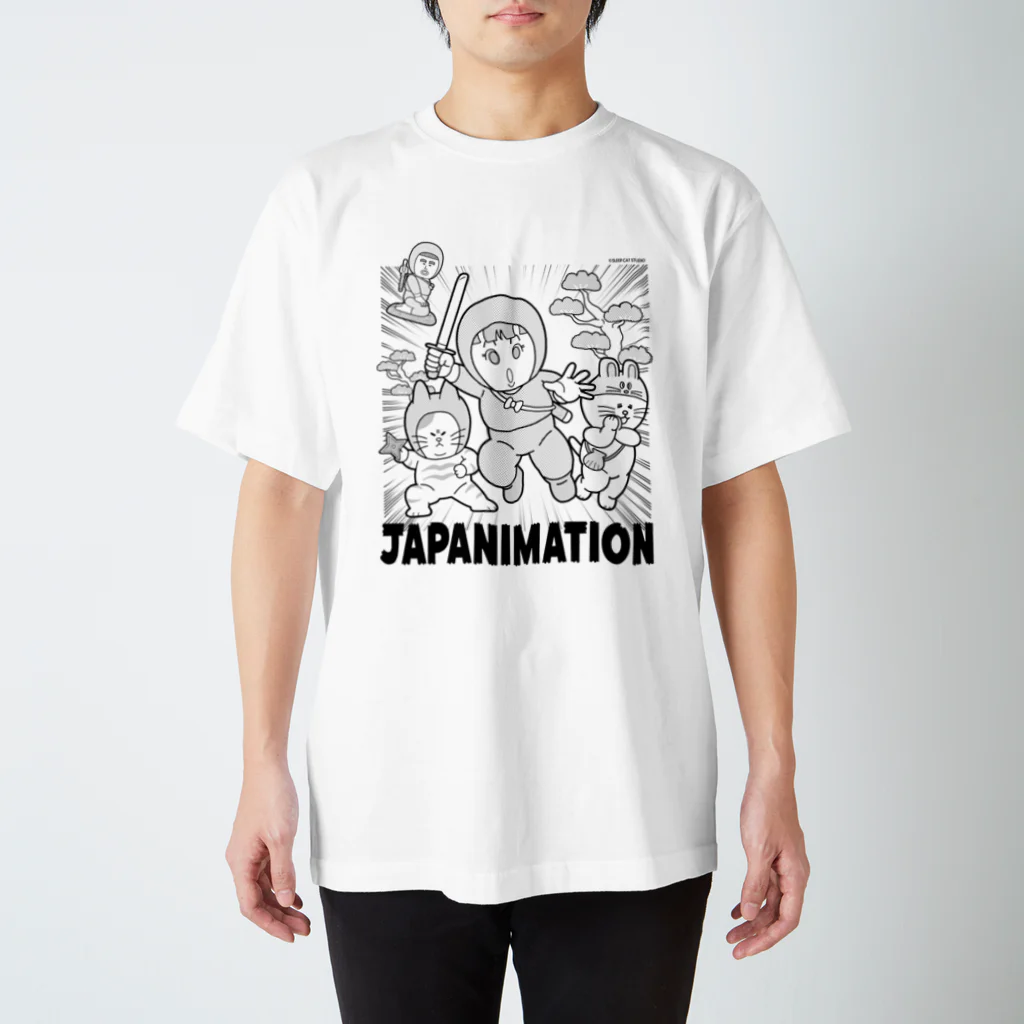 スリープキャットスタジオの【完全修正版】じゃぱにめーしょんTシャツ（にんじゃガール漫画調） Regular Fit T-Shirt