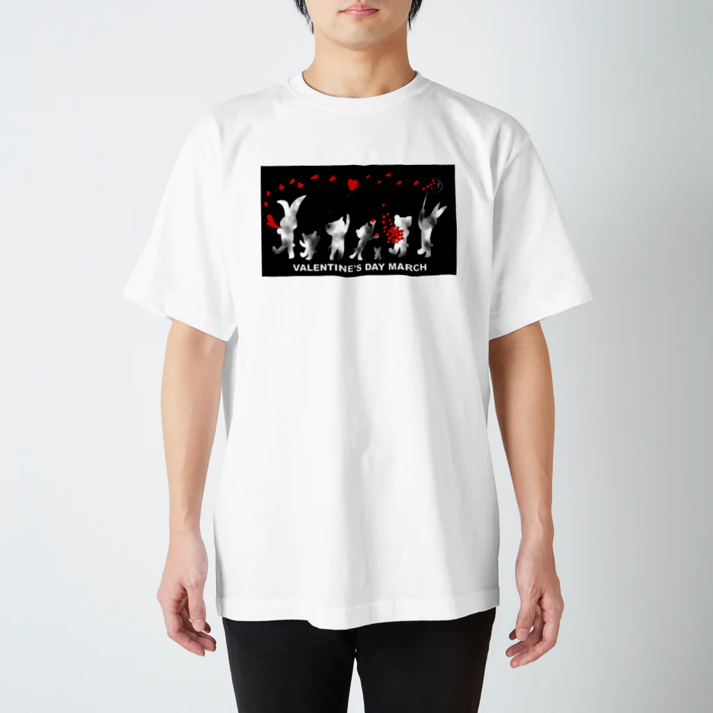 絵本はパンクのパンチ君のバレンタイン行進曲 B スタンダードTシャツ