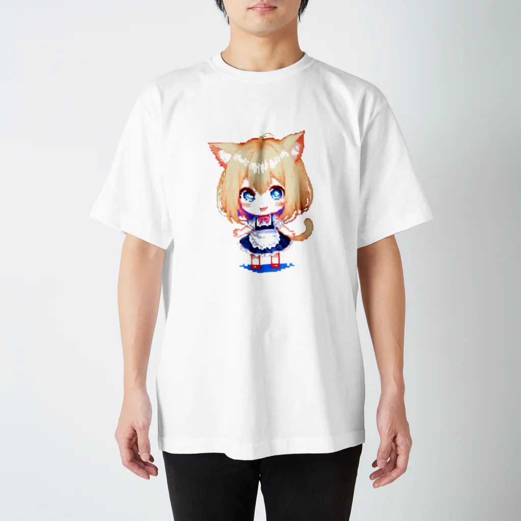 KAZAHANAの8-BITnekomimiMaid スタンダードTシャツ