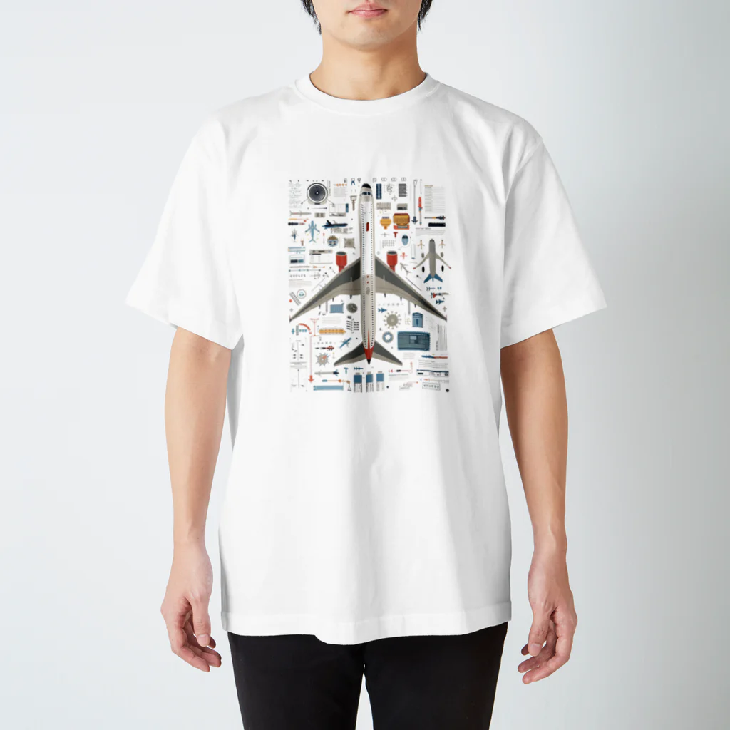 Chi3の航空機の世界：飛行の全てを一望に Regular Fit T-Shirt