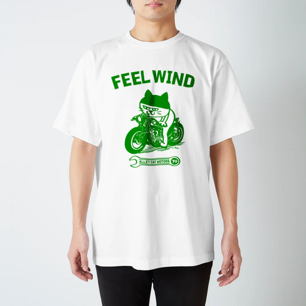 NaoのFEEL WIND 〜ドラ猫モータース〜 1 (gr) スタンダードTシャツ