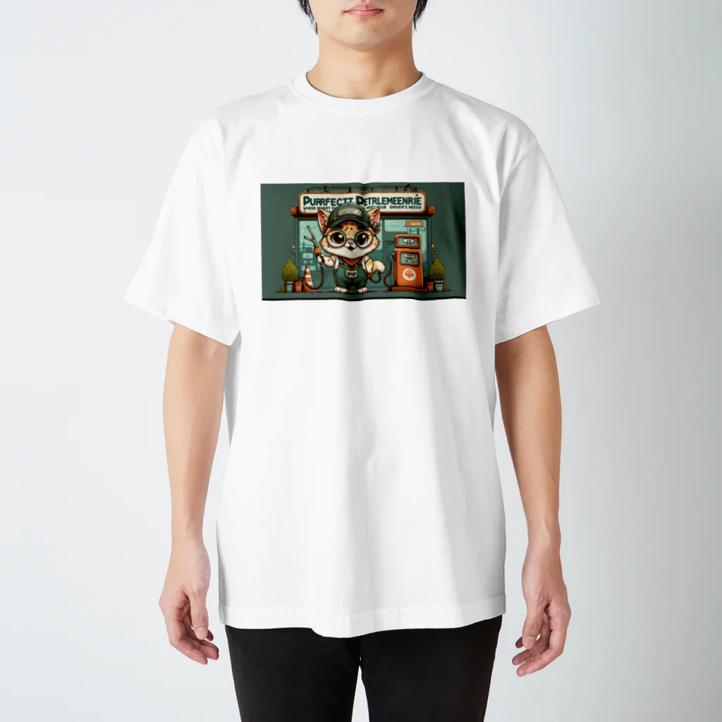 だいいち君のニャンタ君のガソリンスタンド員 スタンダードTシャツ