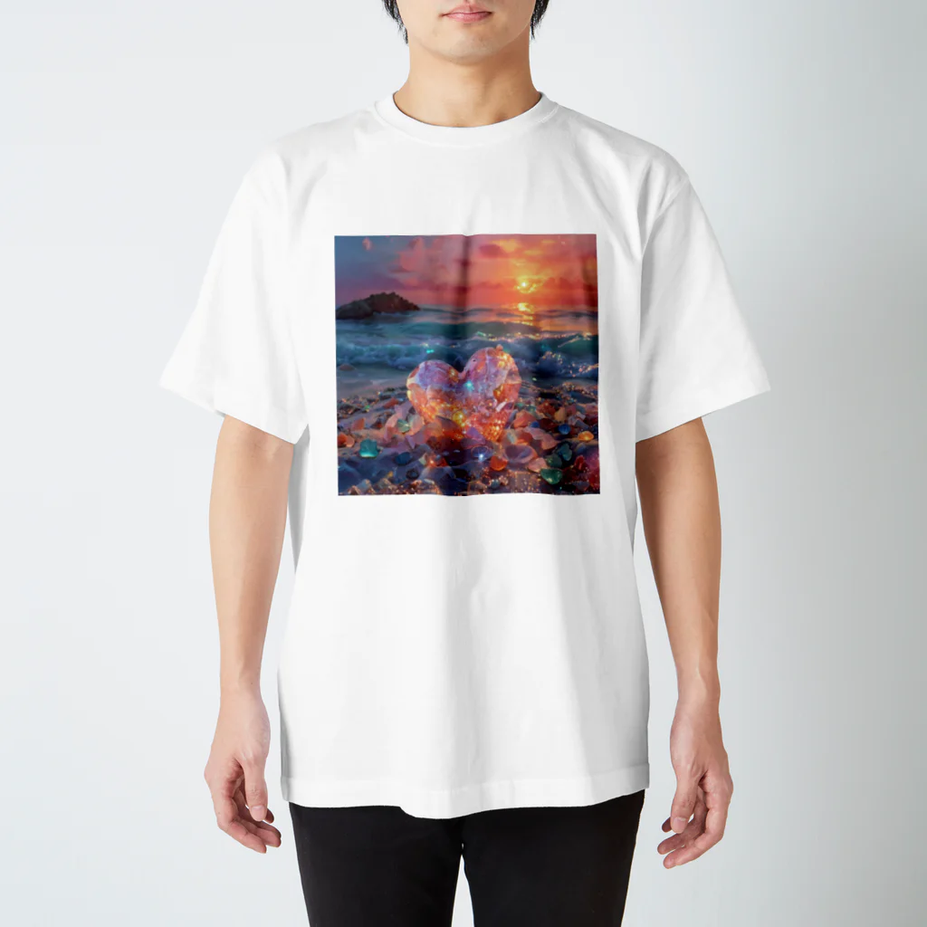 Mellow-Skyの美しすぎるハートシーグラス Regular Fit T-Shirt