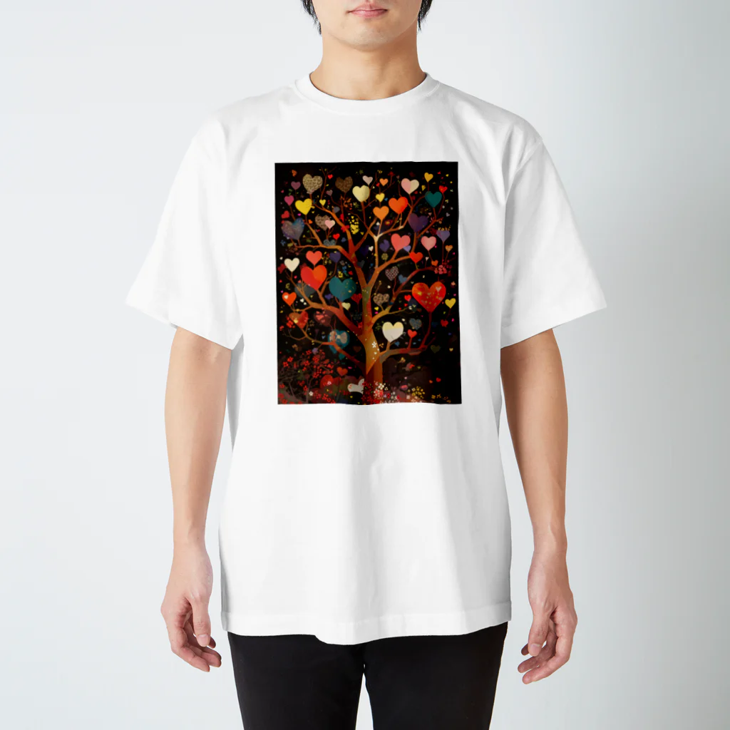 AQUAMETAVERSEのハートのなる木愛のメﾂセージ　なでしこ1478 スタンダードTシャツ