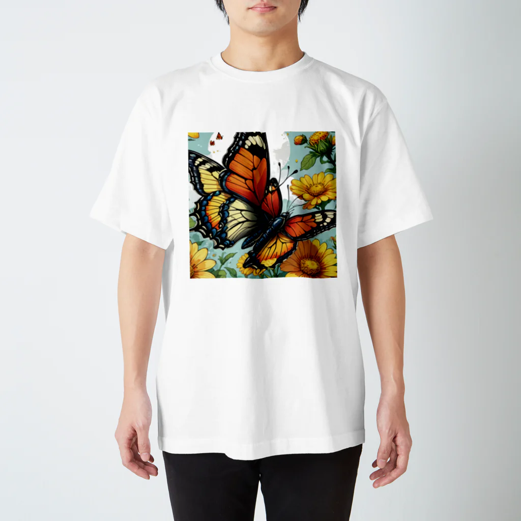 HERAX(へラックス）2号店の美しき蝶の舞 Regular Fit T-Shirt