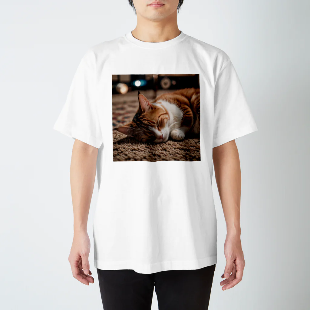 IKEDAYAの寝ている猫 スタンダードTシャツ