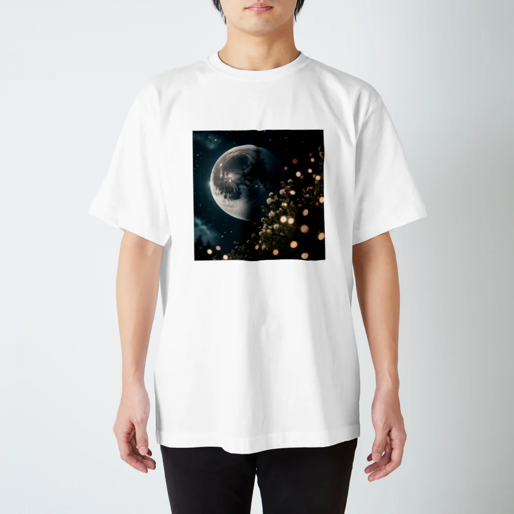 YUDAのAIアトリエの月と幻想 スタンダードTシャツ