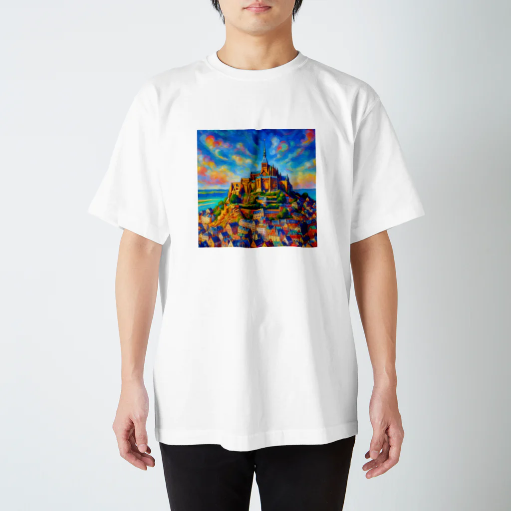 La-peaceの夢の中のモンサンミシェル スタンダードTシャツ