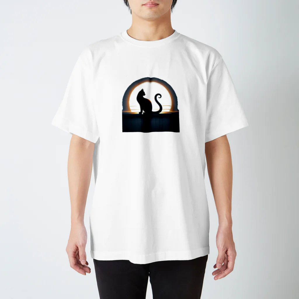 万事屋の猫のシルエットが美しい スタンダードTシャツ