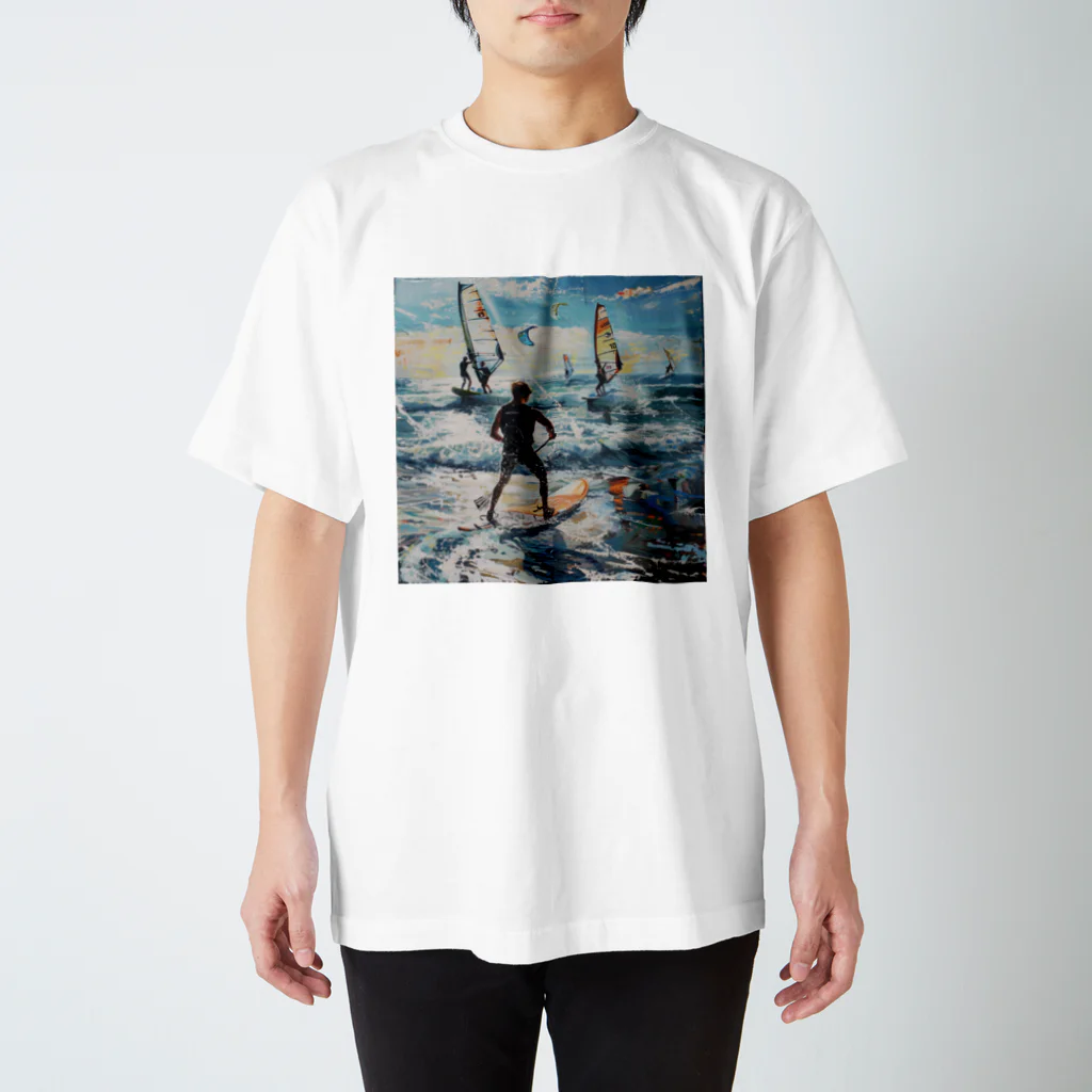 AQUAMETAVERSEのsupとwindsurfingレース　エンジェル717 2065 Regular Fit T-Shirt