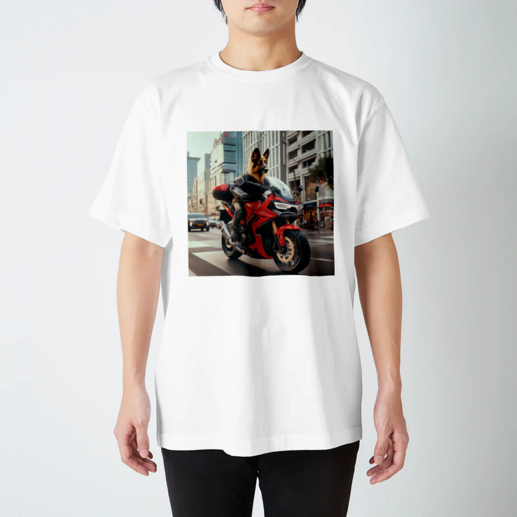 the blue seasonの街角の犬ライダー Regular Fit T-Shirt