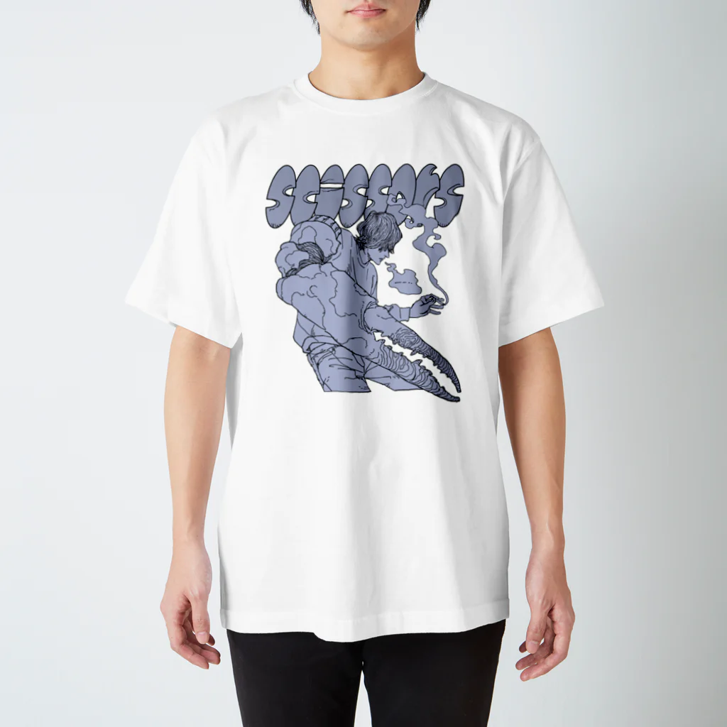 ねこぜもんのScissors (前面)  Regular Fit T-Shirt