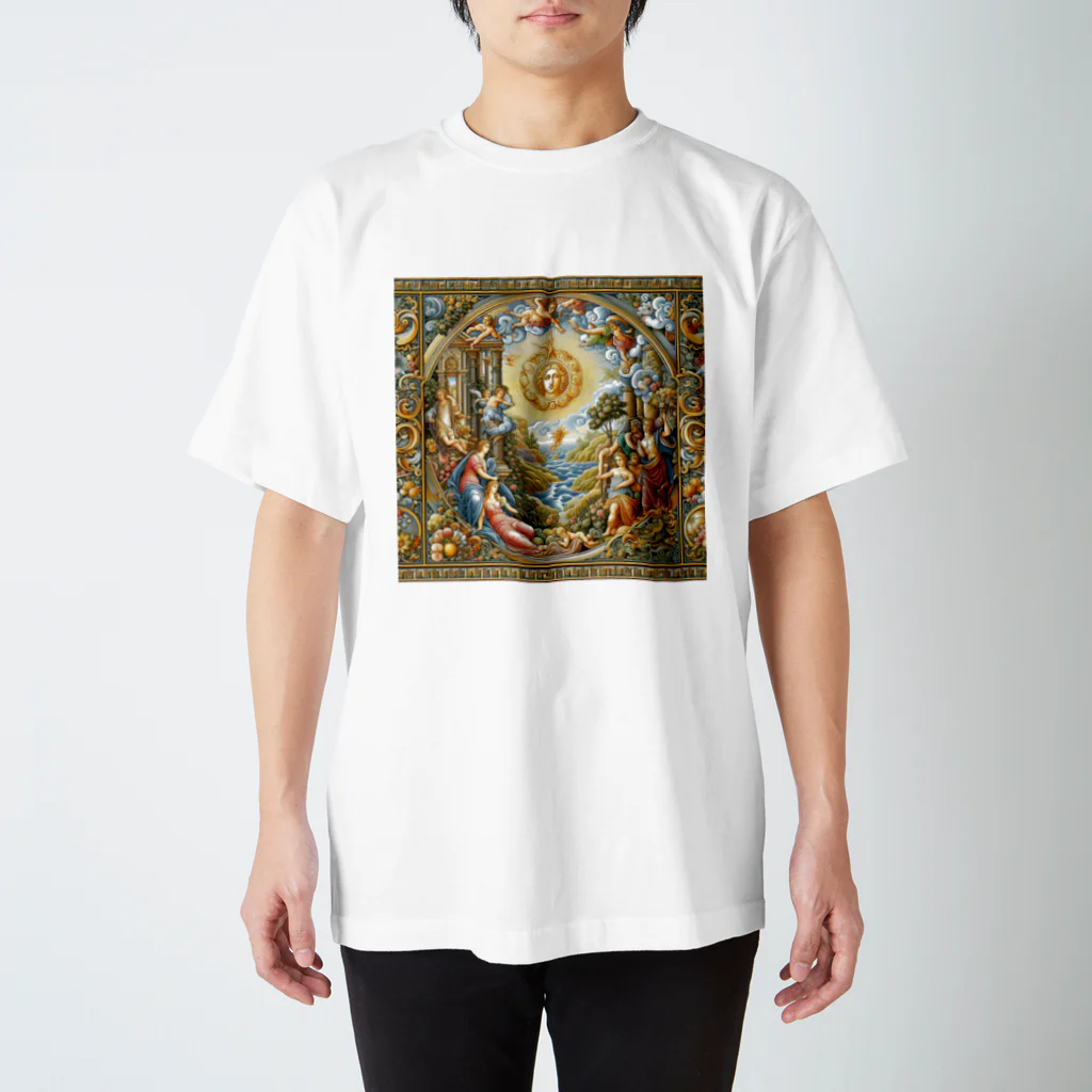 Qten369の絵画をモチーフ Regular Fit T-Shirt