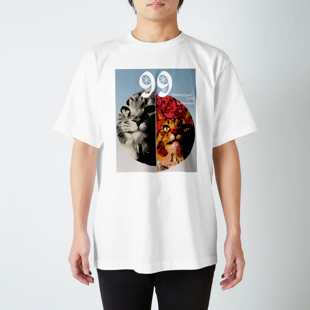 Mioluckypinkyのメインクーン猫 Regular Fit T-Shirt