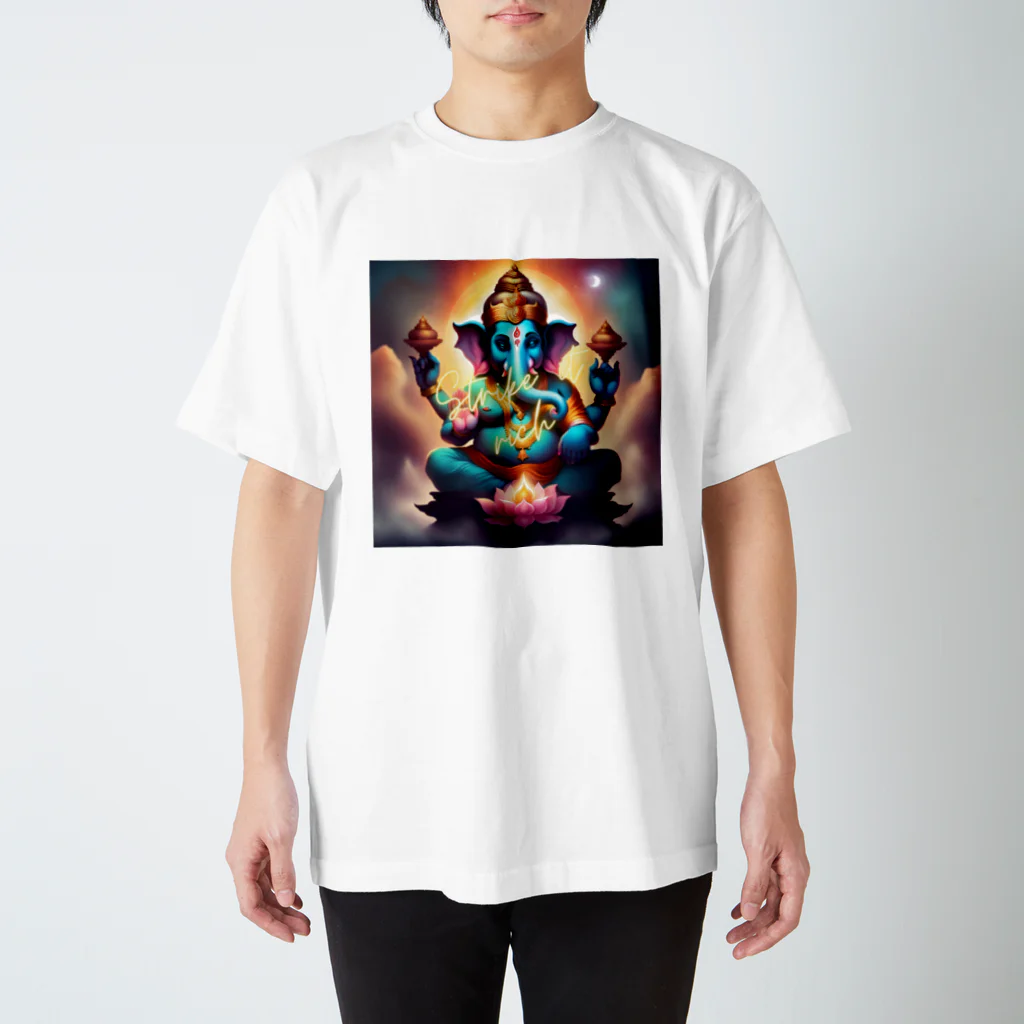tachikyonのガネーシャ（財運向上・除災厄除の神様） スタンダードTシャツ