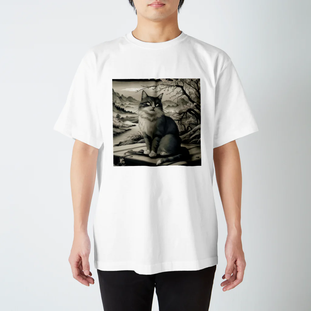 猫XショップX猫の白夜の猫クン スタンダードTシャツ