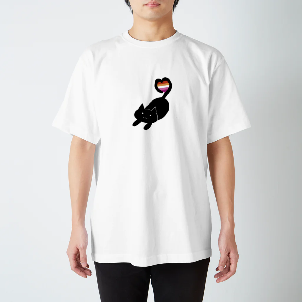 ひろひろのレズビアンフラッグカラーねこ スタンダードTシャツ