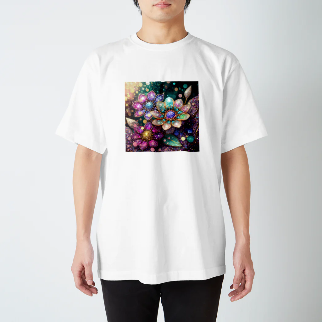 Rimapiの宝石のような花 Regular Fit T-Shirt