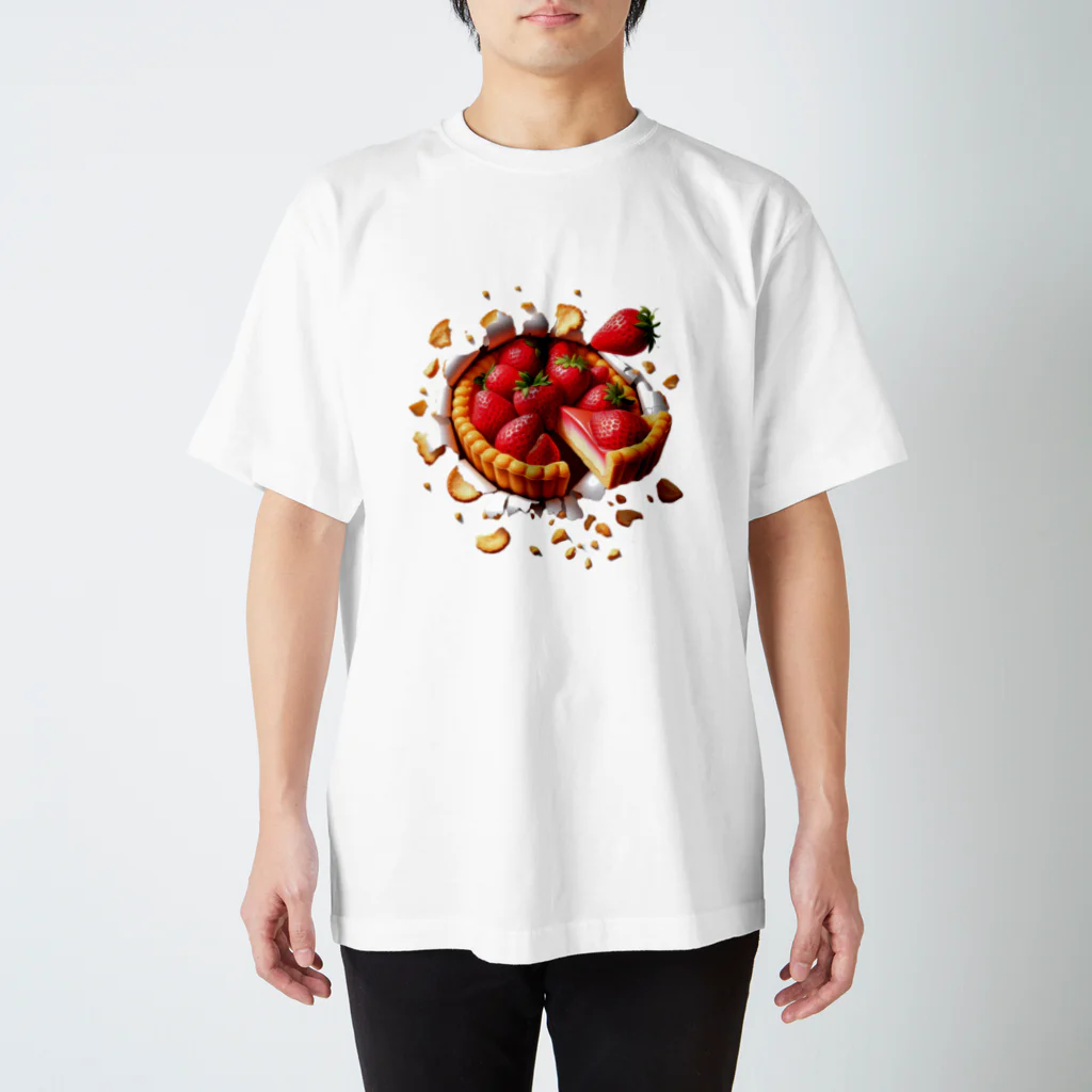 nekotama0224の飛び出すイチゴタルト Regular Fit T-Shirt