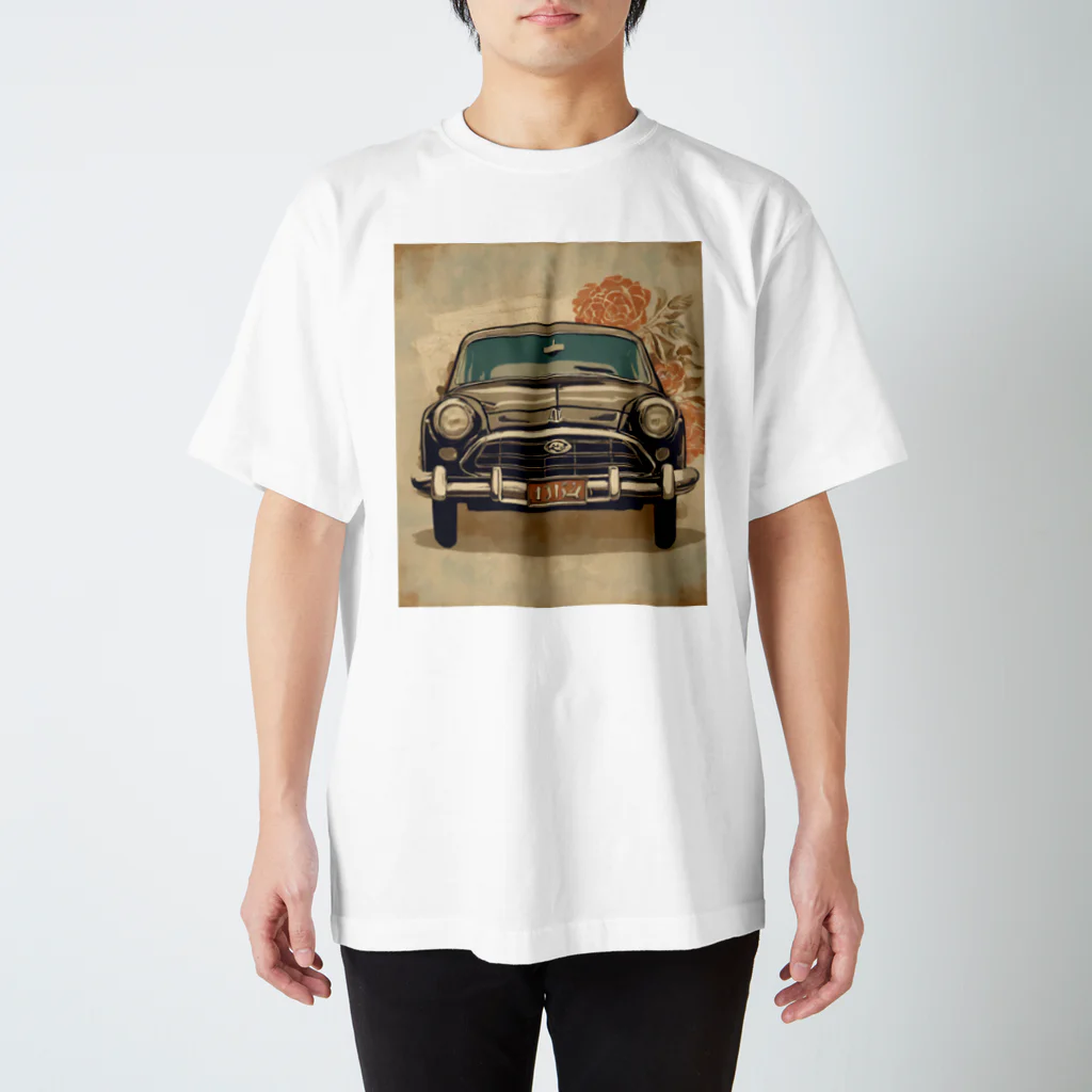 Unique ExistenceのVintage car2 Regular Fit T-Shirt