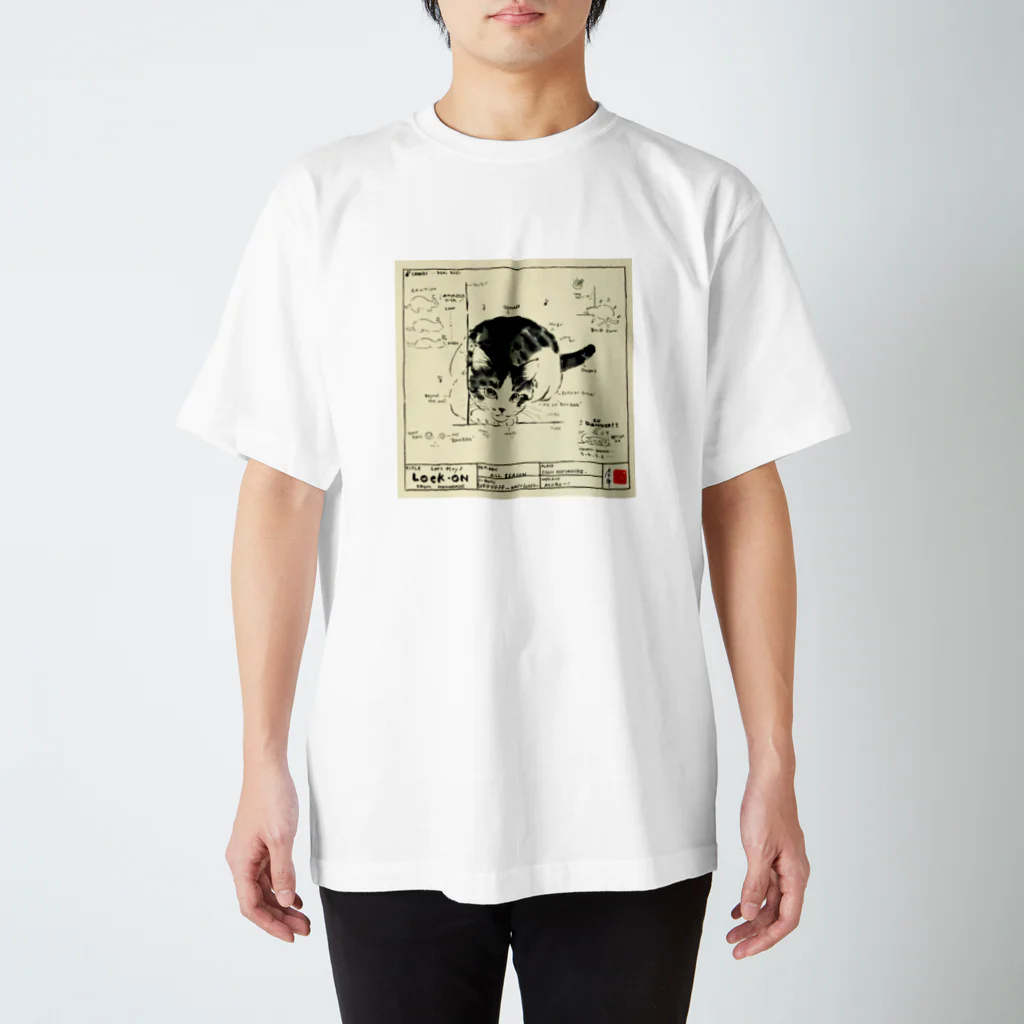 サヤマネコ suzuri店のLOCK-ON Regular Fit T-Shirt