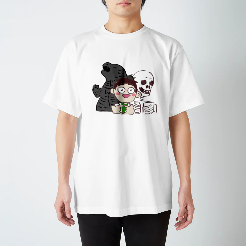 TAIGA LABO SHOPのTAIGA LABOイラスト（ほっぺ赤） スタンダードTシャツ