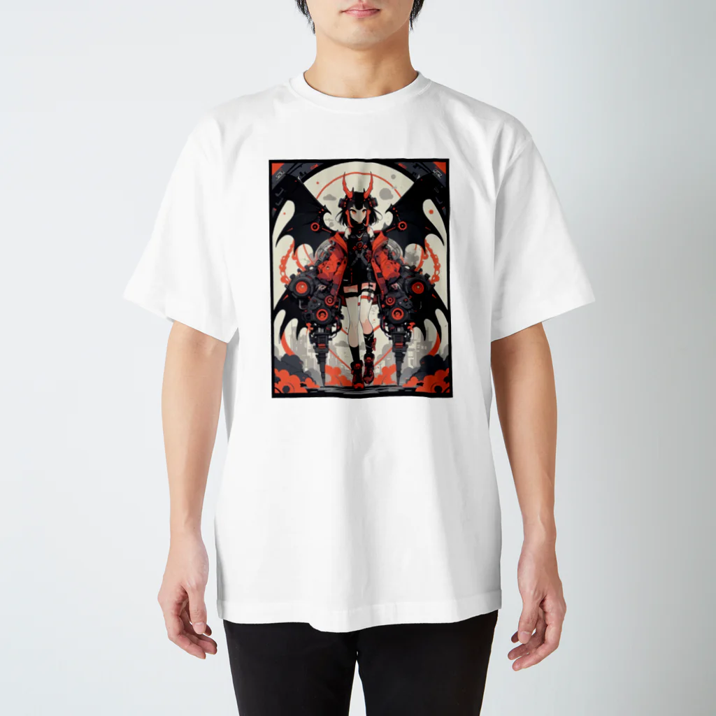 PiNK+18COMiCSのReDDRAGoN+MeCHAGiRL_00001 Regular Fit T-Shirt